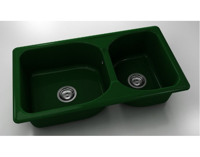 Mивка Classic 213, Polymer marble, 09 Зелен гранит, с включен сифон