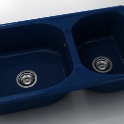  Mивка Classic 213, Polymer marble, 10 Син гранит, с включен сифон  - Кухня