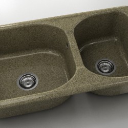  Mивка Classic 213, Granicite, 330 Walnut Toffee, с включен сифон  - Кухня