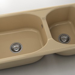  Mивка Classic 214, Polymer marble, 04 Розов оникс, с включен сифон  - Кухня