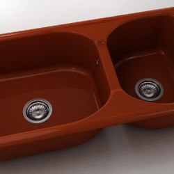  Mивка Classic 214, Polymer marble, 08 Калвадос, с включен сифон  - Кухня