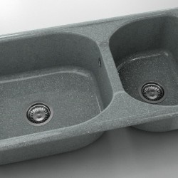  Mивка Classic 214, Granicite, 251 City Grey, с включен сифон  - Кухня