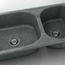 Mивка Classic 214, Granicite, 254 Slate, с включен сифон  - Кухня