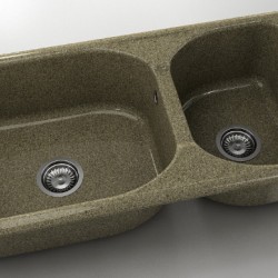  Mивка Classic 214, Granicite, 330 Walnut Toffee, с включен сифон  - Кухня