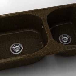  Mивка Classic 214, Granicite, 338 Brownie, с включен сифон  - Кухня