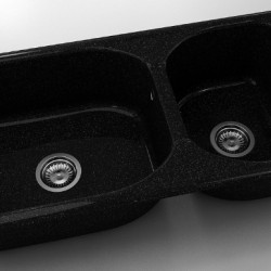  Mивка Classic 214, Granicite, 422 Galaxy Black, с включен сифон  - Кухня