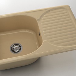  Mивка Classic 215, Polymer Marble, 04 Розов оникс, с включен сифон  - Кухня