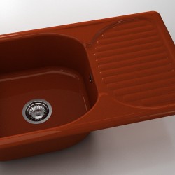  Mивка Classic 215, Polymer Marble, 08 Калвадос, с включен сифон  - Кухня