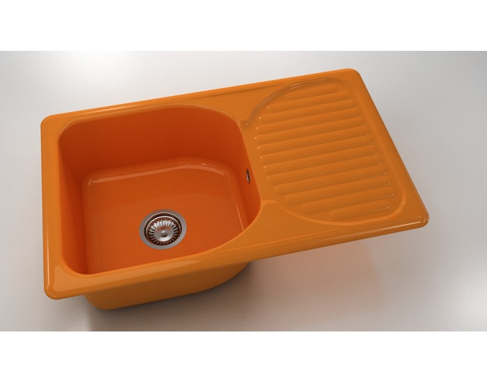 Mивка Classic 215, Polymer Marble, 16 Оранж, с включен сифон