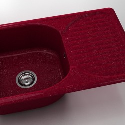  Mивка Classic 215, Polymer Marble, 20 Сребрист виолет, с включен сифон  - Кухня