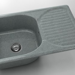  Mивка Classic 215, Granicite, 251 City Grey, с включен сифон  - Кухня