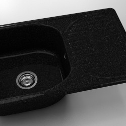  Mивка Classic 215, Granicite, 422 Galaxy Black, с включен сифон  - Кухня