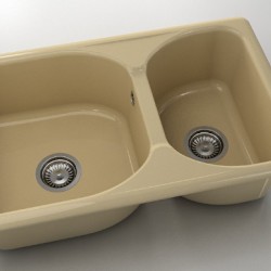  Mивка Classic 216, Polymer marble, 05 Капучино гранит, с включен сифон  - Кухня