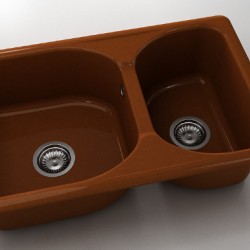  Mивка Classic 216, Polymer marble, 07 Азалия, с включен сифон  - Кухня