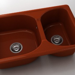  Mивка Classic 216, Polymer marble, 08 Калвадос, с включен сифон  - Кухня