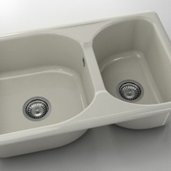  Mивка Classic 216, Polymer marble, 11 Сив гранит, с включен сифон  - Кухня