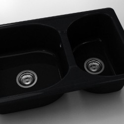 Mивка Classic 216, Polymer marble, 12 Черен гранит, с включен сифон  - Кухня