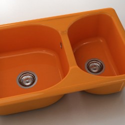  Mивка Classic 216, Polymer marble, 16 Оранж, с включен сифон  - Кухня