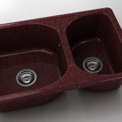  Mивка Classic 216, Granicite, 100 Bordo, с включен сифон  - Кухня