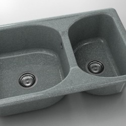  Mивка Classic 216, Granicite, 251 City Grey, с включен сифон  - Кухня