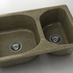  Mивка Classic 216, Granicite, 330 Walnut Toffee, с включен сифон  - Кухня