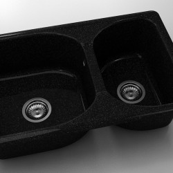  Mивка Classic 216, Granicite, 422 Galaxy Black, с включен сифон  - Кухня