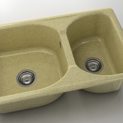  Mивка Classic 216, Granicite, 879 Cocoa cream, с включен сифон  - Кухня