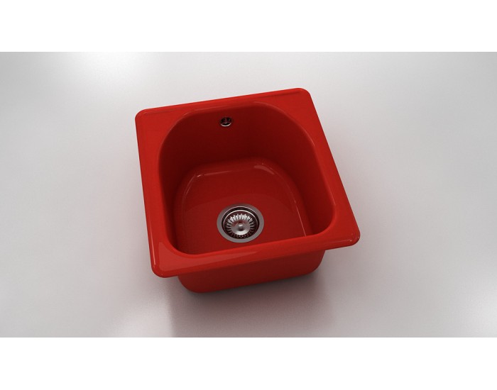 Мивка Classic 217, Polymer marble, 14 Рубинено червено, с включен сифон