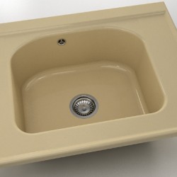  Mивка Classic 218, Polymer marble, 05 Капучино гранит, с включен сифон  - Кухня