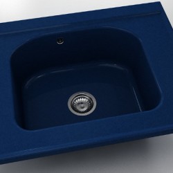  Mивка Classic 218, Polymer marble, 10 Син гранит, с включен сифон  - Кухня