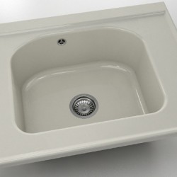  Mивка Classic 218, Polymer marble, 11 Сив гранит, с включен сифон  - Кухня