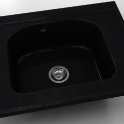  Mивка Classic 218, Polymer marble, 12 Черен гранит, с включен сифон  - Кухня