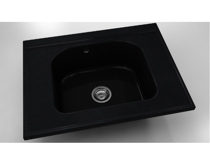 Mивка Classic 218, Polymer marble, 12 Черен гранит, с включен сифон