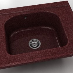  Mивка Classic 218, Granicite, 100 Bordo, с включен сифон  - Кухня