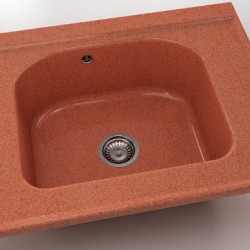  Mивка Classic 218, Granicite, 239 Dark selmon, с включен сифон  - Кухня