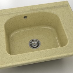  Mивка Classic 218, Granicite, 879 Cocoa cream, с включен сифон  - Кухня