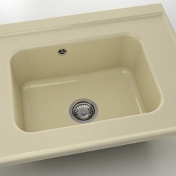  Mивка Classic 219, Polymer marble, 03 Жасмин, с включен сифон  - Кухня