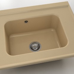  Mивка Classic 219, Polymer marble, 04 Розов оникс, с включен сифон  - Кухня