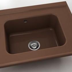  Mивка Classic 219, Polymer marble, 17 Светло венге, с включен сифон  - Кухня