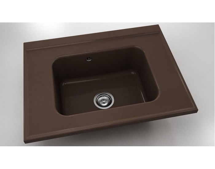 Mивка Classic 219, Polymer marble, 18 Тъмно венге, с включен сифон