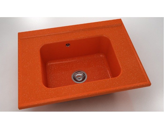 Mивка Classic 219, Polymer marble, 19 Сребрист оранж, с включен сифон