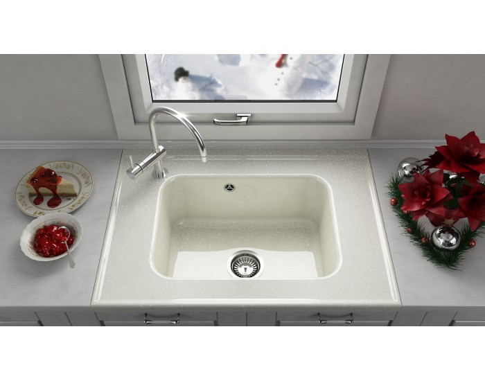 Mивка Classic 219, Polymer marble, 17 Светло венге, с включен сифон