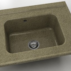  Mивка Classic 219, Granicite, 330 Walnut Toffee, с включен сифон  - Кухня