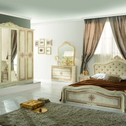 Спален комплект Luisa beige, с шесткрилен гардероб - Спални комплекти