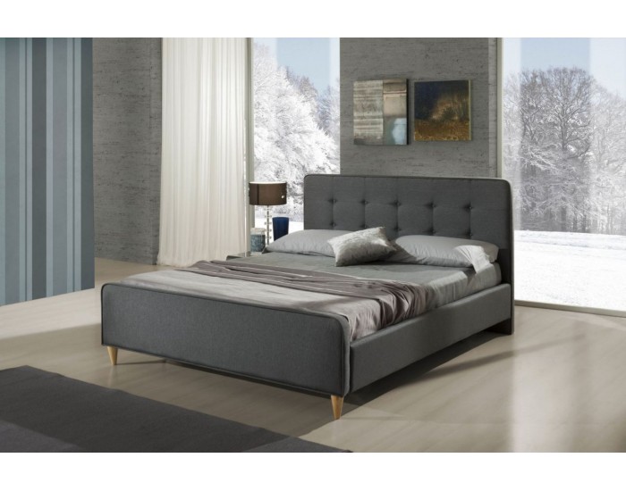Тапицирано легло Imola 180/200, с подматрачна рамка, сив