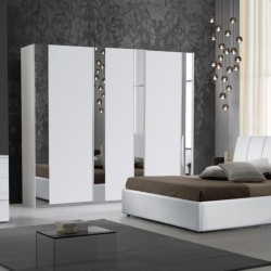 Спален комплект модел Frozen, 3-крил гардероб с плъзгащи врати, легло 160/190 без рамка - Спални комплекти