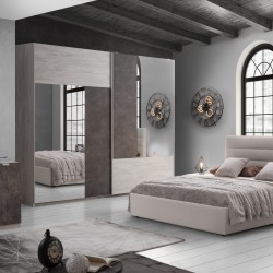 Спален комплект модел Urban, 2-крил гардероб с плъзгащи врати, легло 160/190 без рамка - Спални комплекти