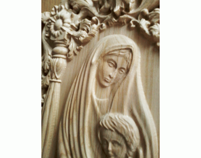 Иконостас - Дева Мария с младенеца - Модел 1, цвят орех