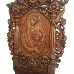 Иконостас - Дева Мария с младенеца - Модел 1, цвят орех - Сувенири, Подаръци, Свещи