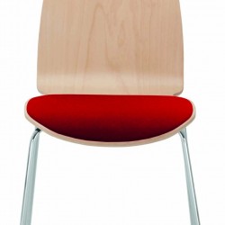 Офис стол Cafe II 4L chrome Seat plus, червен - Трапезни столове